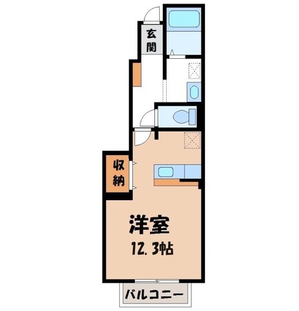 氏家駅 徒歩3分 1階の物件間取画像